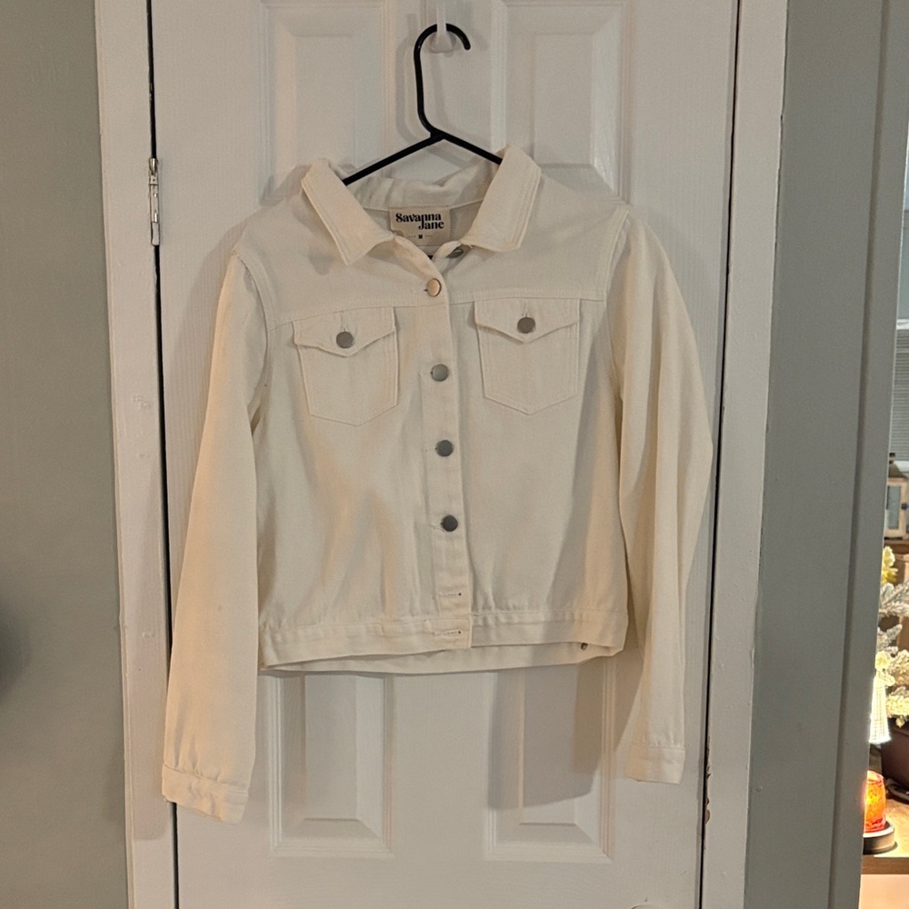 Savanna Jane Off-White Denim Jacket
